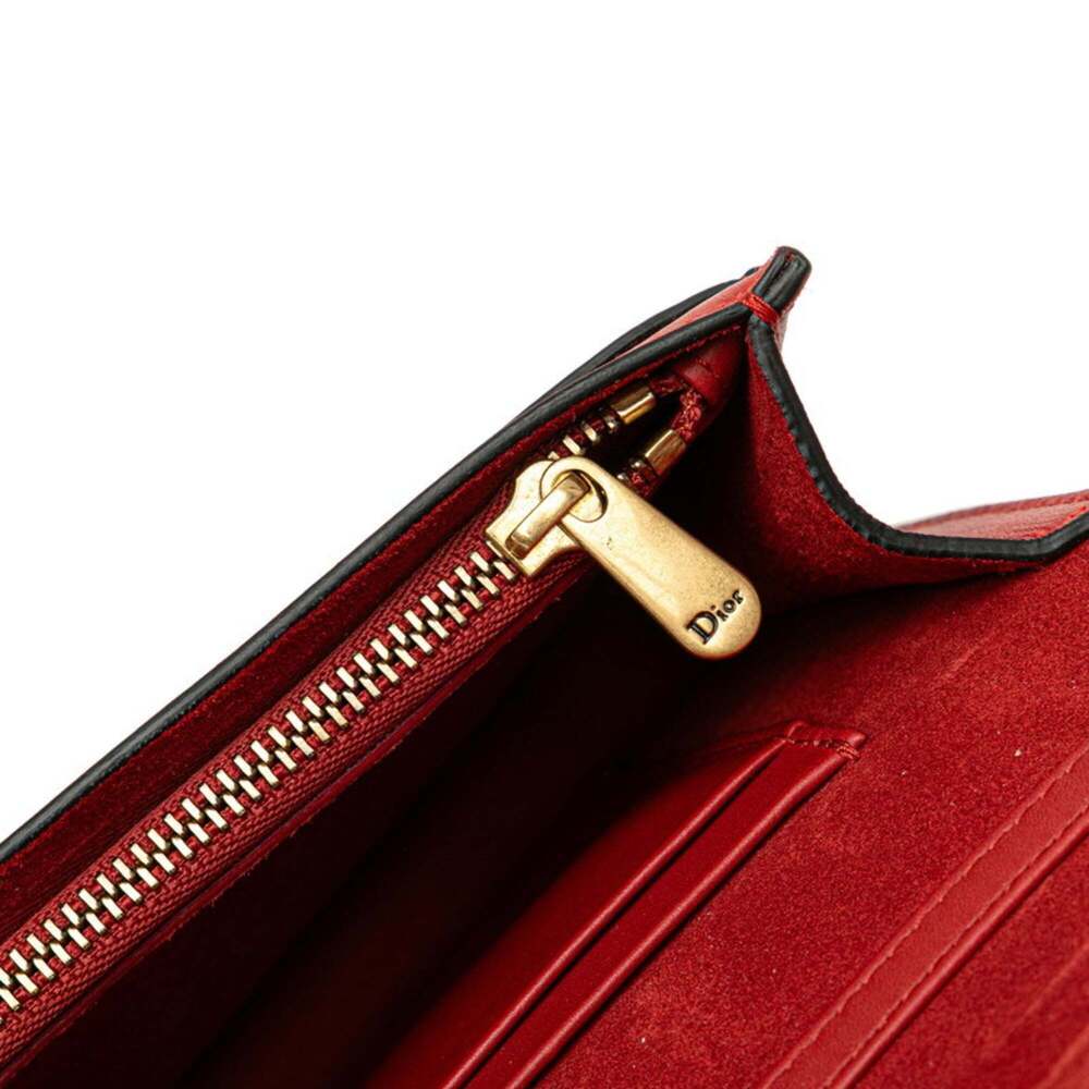 CHRISTIAN DIOR Red Leather Shoulder Bag - Picture 11 of 15
